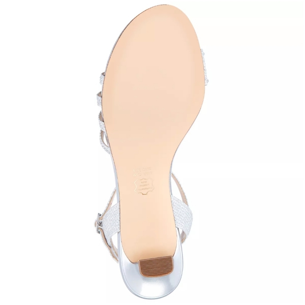 Nina Nelena Evening Sandals Silver 6 - Picture 5 of 8